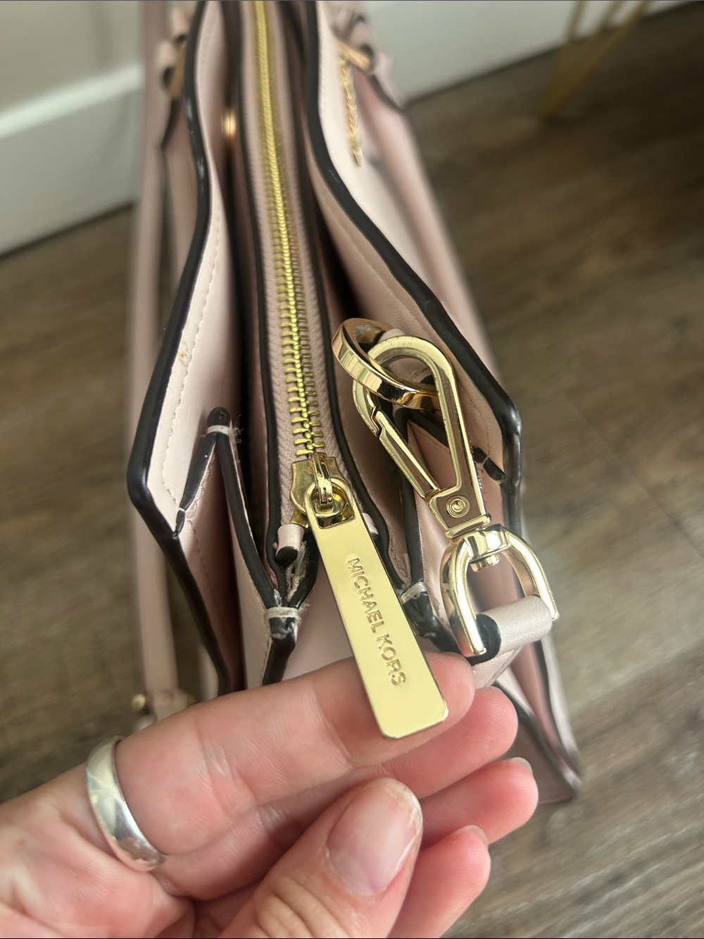 Michael Kors Blush Pink Satchel with Gold Hardware - Picture 3 of 7